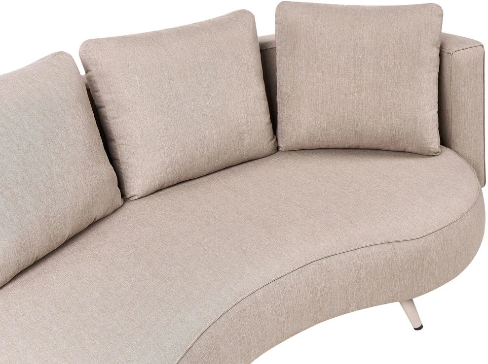 Lauko baldų komplektas Beliani 3 vietų sodo sofa PARORI dešininė, smėlio spalvos