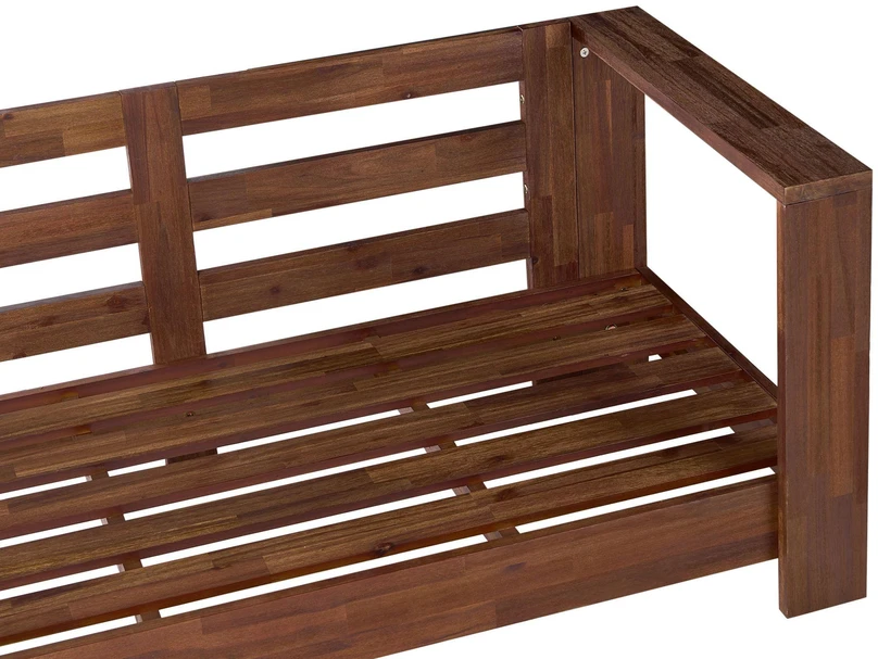 Lauko baldų komplektas Beliani 5 vietų sodo kampinė sofa MARETTIMO kairinė žalia, sertifikuota akacijos mediena