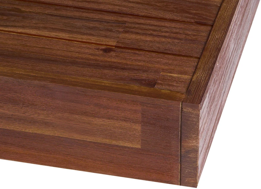 Lauko baldų komplektas Beliani 5 vietų sodo kampinė sofa MARETTIMO kairinė žalia, sertifikuota akacijos mediena