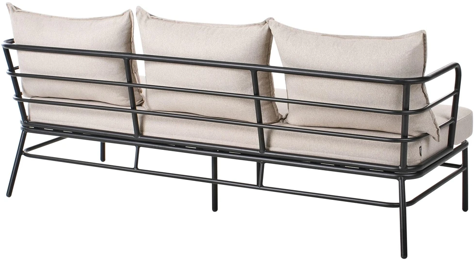 Lauko baldų komplektas Beliani 5 vietų sodo baldų komplektas PONZONE, metalas, šviesiai smėlio spalvos