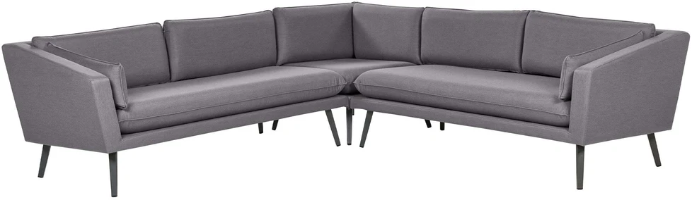 Beliani 5 vietų sodo kampinė sofa LORETELLO pilka