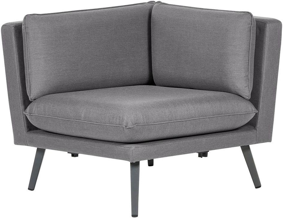 Beliani 5 vietų sodo kampinė sofa LORETELLO pilka