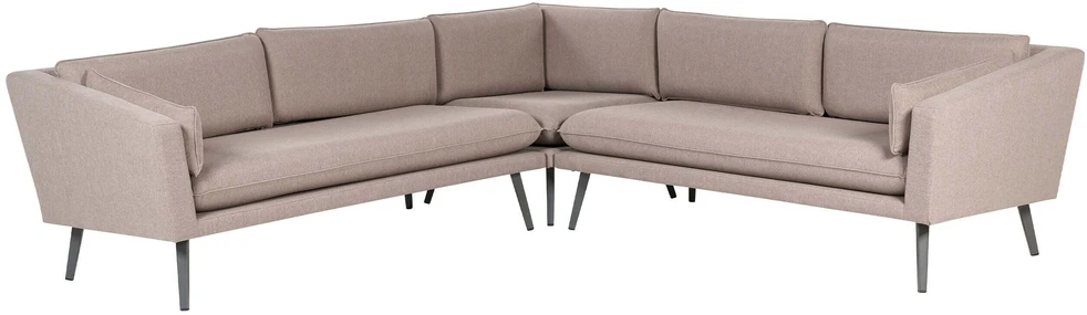 Beliani 5 vietų sodo kampinė sofa LORETELLO smėlio spalvos