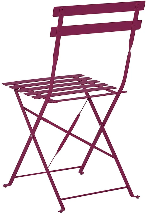 Lauko baldų komplektas Beliani Balkono baldų komplektas sulankstomas FIORI metalinis burgundiškas