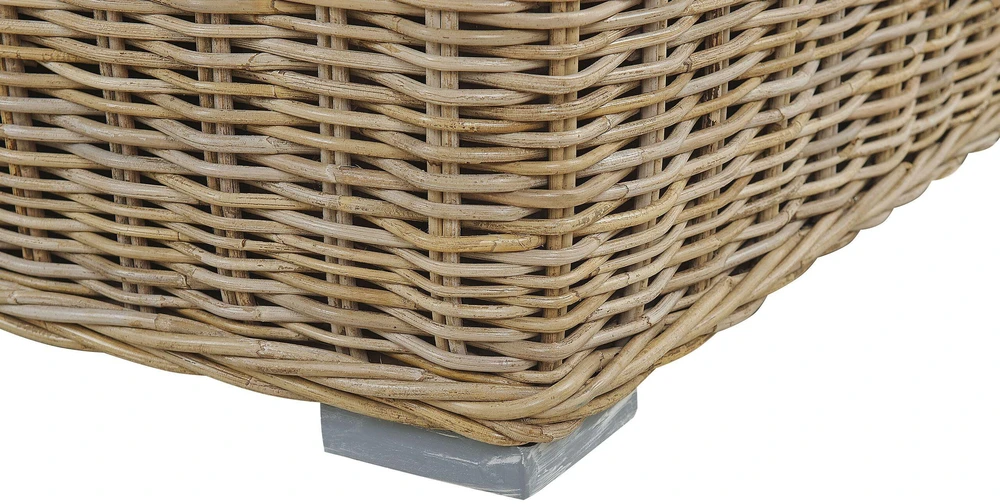 Beliani Dvivietė lauko sofa ARDEA, Rattan, šviesiai ruda