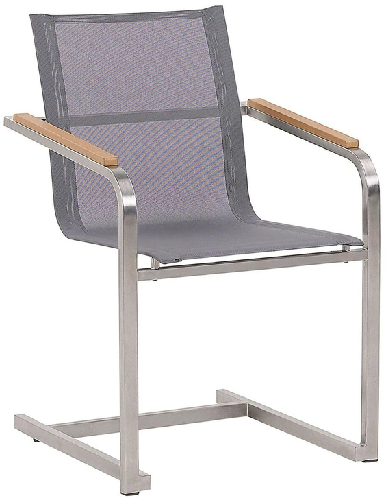 Lauko baldų komplektas Beliani Sodo baldų komplektas 6 asmenims VALCANETTO/COSOLETO pilkas, metalinis