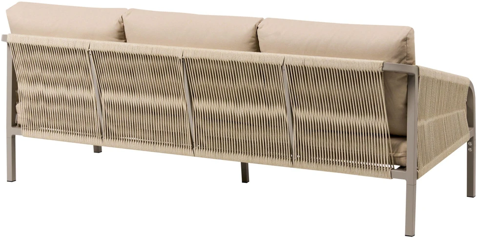 Lauko baldų komplektas Beliani Sodo baldų komplektas su stalu 5 asmenims MURATO smėlio spalvos metalinis