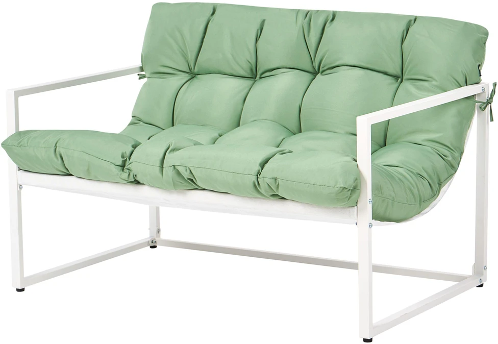 Lauko baldų komplektas Beliani Sodo baldų komplektas GARDA su staliuku, 4 vietų, metalinis, žalias