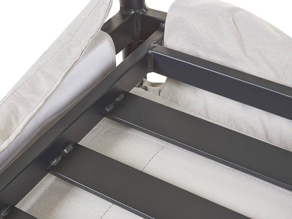 Lauko baldų komplektas Beliani Sodo baldų komplektas 5 asmenims ESPERIA Pilkas Metalinis