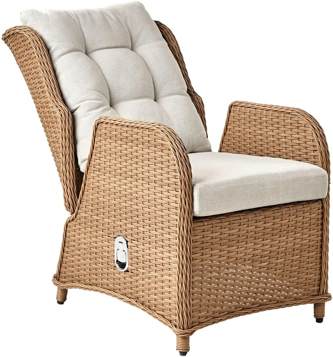 Lauko baldų komplektas Beliani Sodo baldų komplektas su staleliu ir pakoja PONZA, rudas, technoratanas