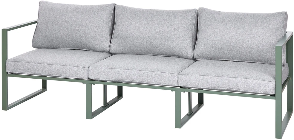 Lauko baldų komplektas Beliani Sodo kampinė sofa su staliuku 3 asmenims OLANG žalia