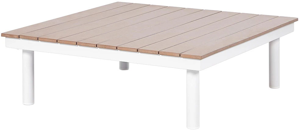 Lauko baldų komplektas Beliani Sodo kampinė sofa su stalu 5 asmenims MISSANELLO pilka