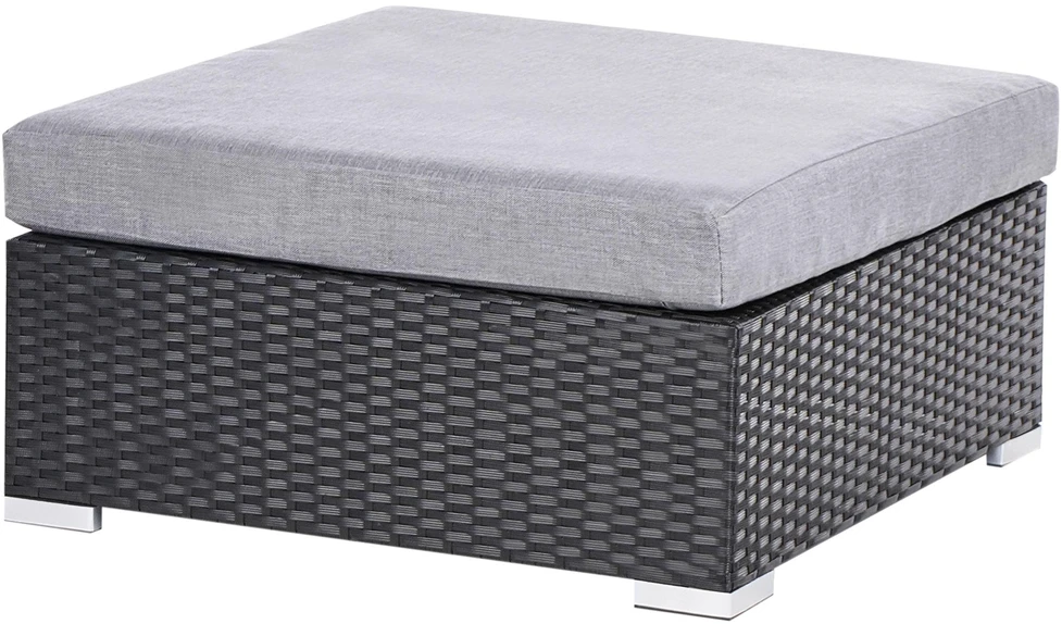 Lauko baldų komplektas Beliani Sodo kampinė sofa su staliuku 4 asmenims SANO dešininė, juoda, technoratanas