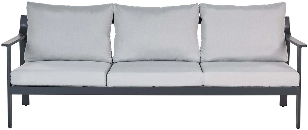 Lauko baldų komplektas Beliani Sodo sofa 3 asmenims KIATO Metalo šviesiai pilka