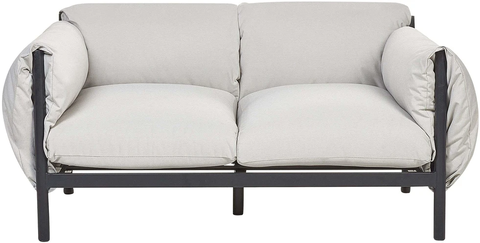 Lauko baldų komplektas Beliani Sodo sofa 2 vietų ESPERIA metalinė pilka