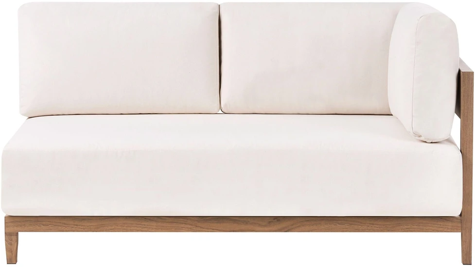Lauko baldų komplektas Beliani Sodo sofa su staliuku 2 asmenims SAMPIERI ruda metalinė