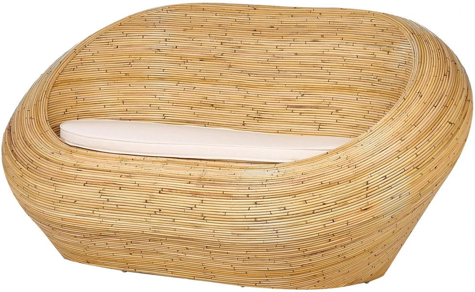 Lauko baldų komplektas Beliani Sodo sofa 2 asmenims MAIORI natūralaus ratano