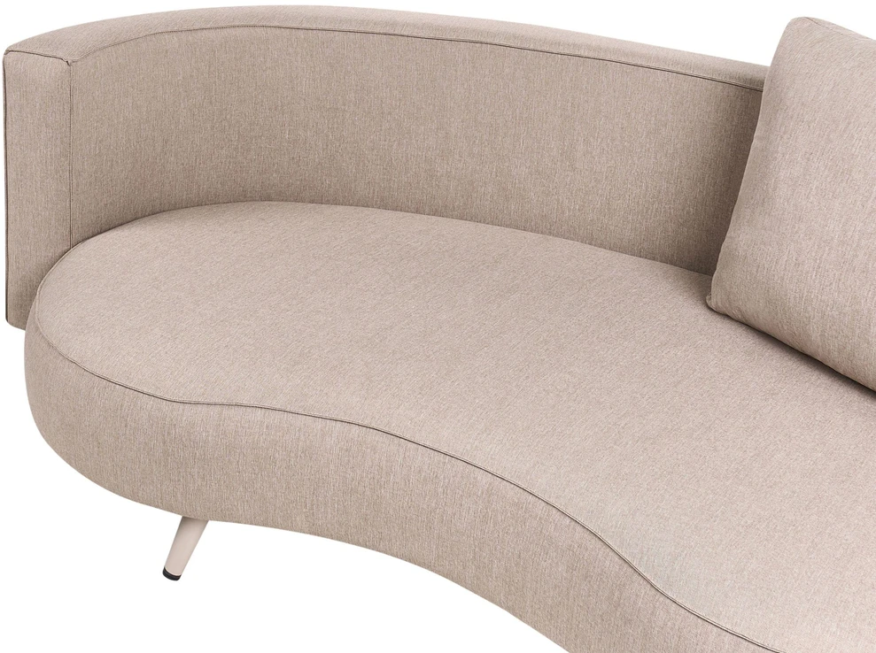 Lauko baldų komplektas Beliani Sodo sofa 3 vietų PARORI kairinė smėlio spalvos