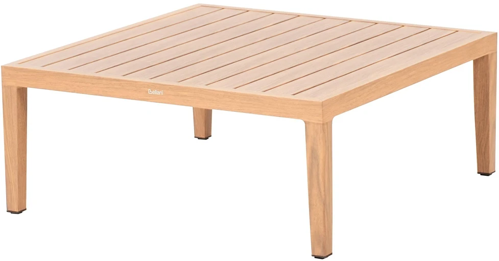 Lauko baldų komplektas Beliani Sodo sofa su staliuku 2 asmenims SAMPIERI šviesiai ruda metalinė