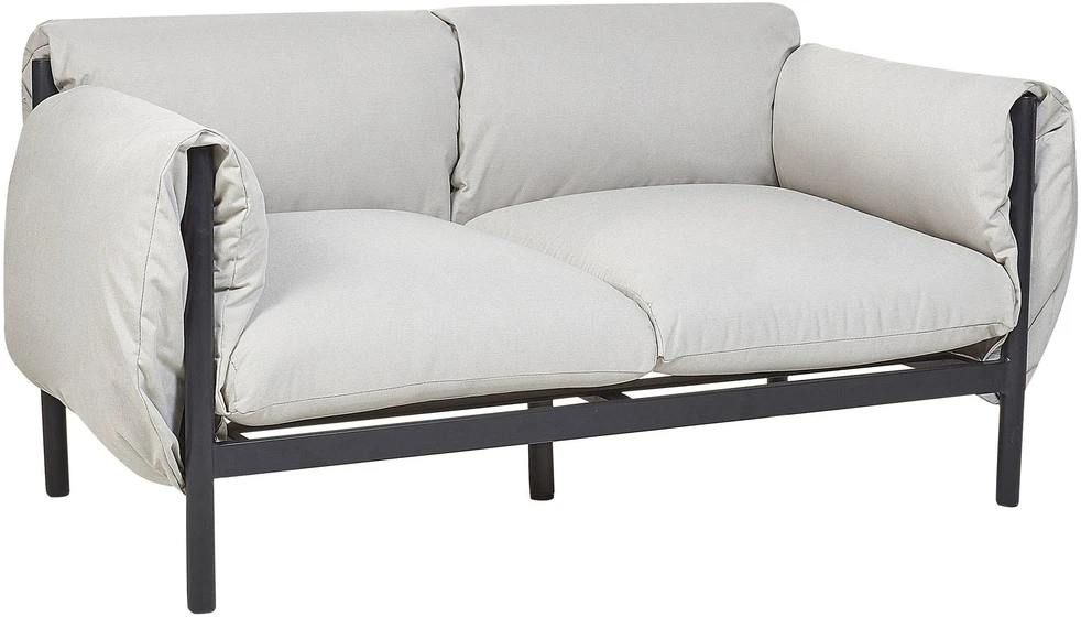 Lauko baldų komplektas Beliani Sodo sofa 2 vietų ESPERIA metalinė pilka