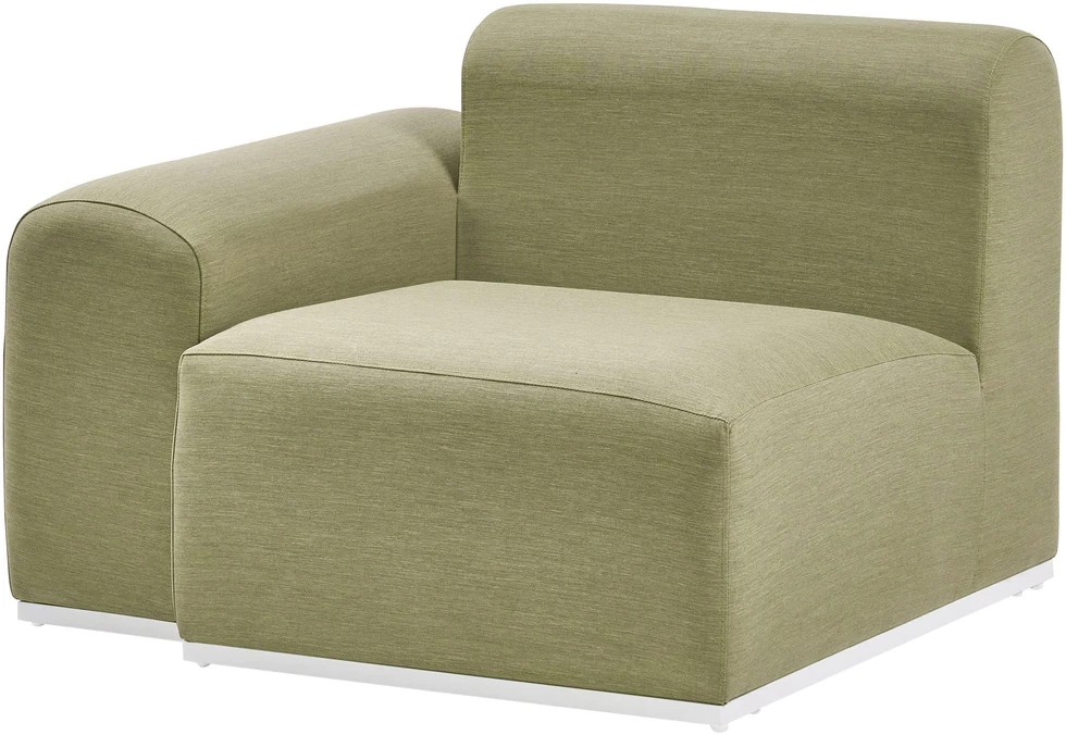 Lauko baldų komplektas Beliani Sodo sofa su otomane 7 asmenims BATTIFOLLO Alyvinė modulinė