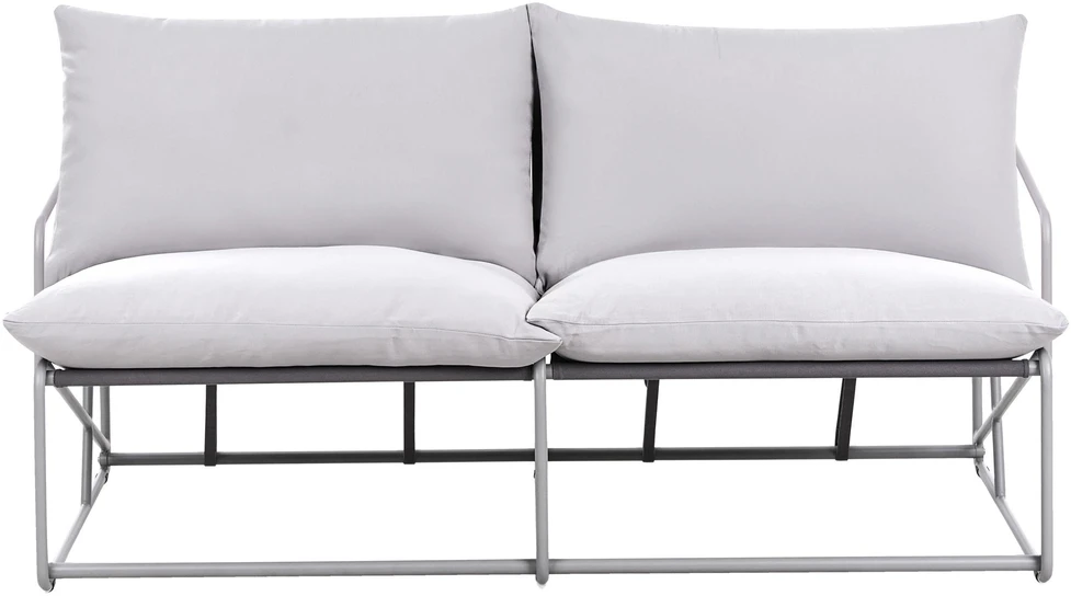 Lauko baldų komplektas Beliani Sodo sofa PONTE, 2 vietų, metalinė, pilka