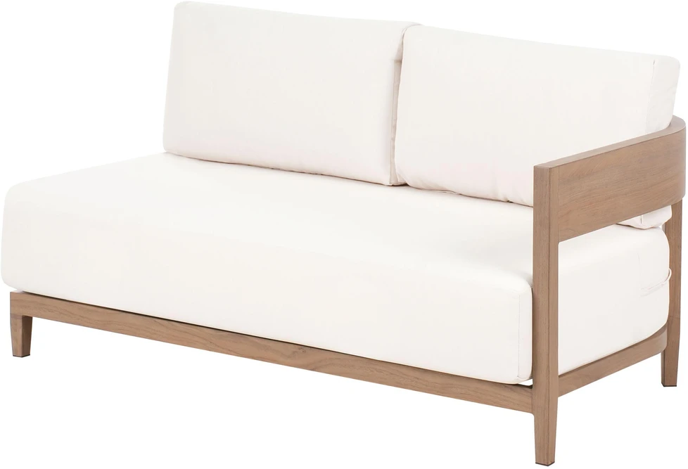 Lauko baldų komplektas Beliani Sodo sofa su staliuku 2 asmenims SAMPIERI ruda metalinė