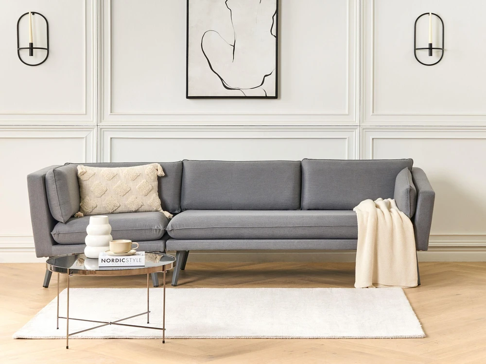 Lauko baldų komplektas Beliani Sodo sofa 3 vietų LORETELLO kairinė Pilka