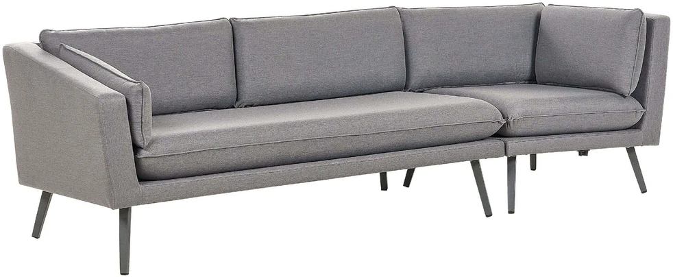 Beliani Sodo sofa 3 asmenims LORETELLO dešininė pilka