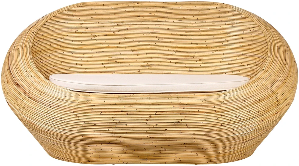 Lauko baldų komplektas Beliani Sodo sofa 2 asmenims MAIORI natūralaus ratano