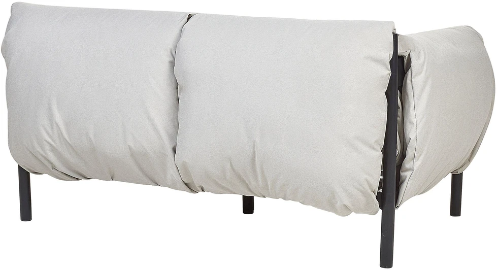 Lauko baldų komplektas Beliani Sodo sofa 2 vietų ESPERIA metalinė pilka
