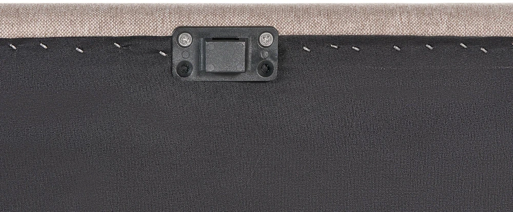 Lauko baldų komplektas Beliani Sodo sofa LORETELLO 3 asmenims kairinė, smėlio spalvos