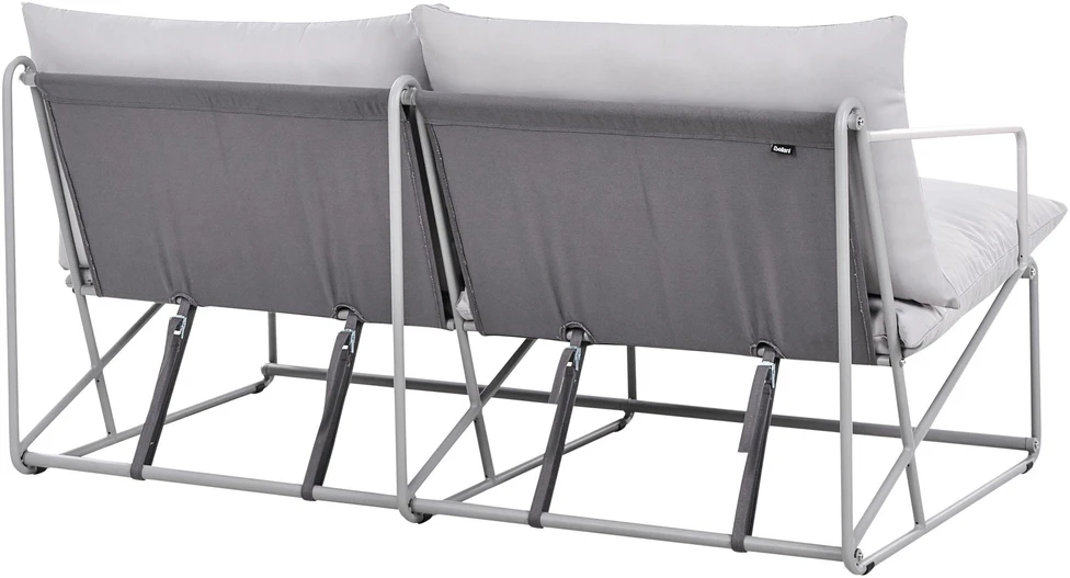 Lauko baldų komplektas Beliani Sodo sofa PONTE, 2 vietų, metalinė, pilka