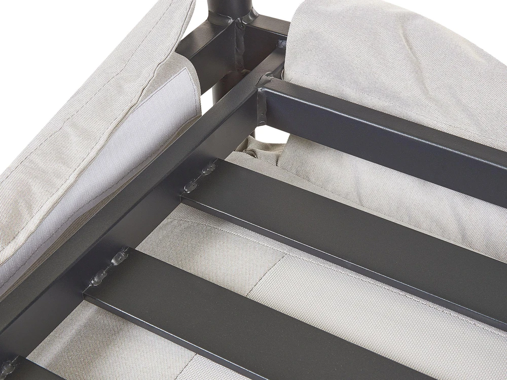 Lauko baldų komplektas Beliani Sodo sofa 2 vietų ESPERIA metalinė pilka