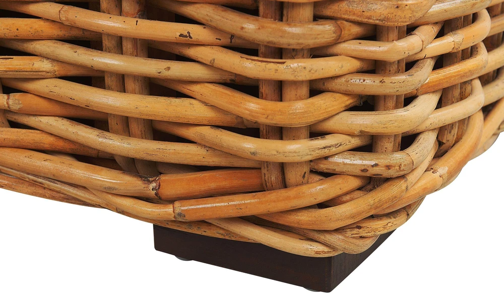 Lauko baldų komplektas Beliani Trivietė sodo sofa FORLI iš natūralaus ratano