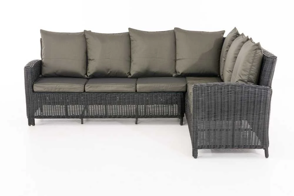Lauko baldų komplektas Mville L formos komplektas Minari, antracito spalvos, 5 mm