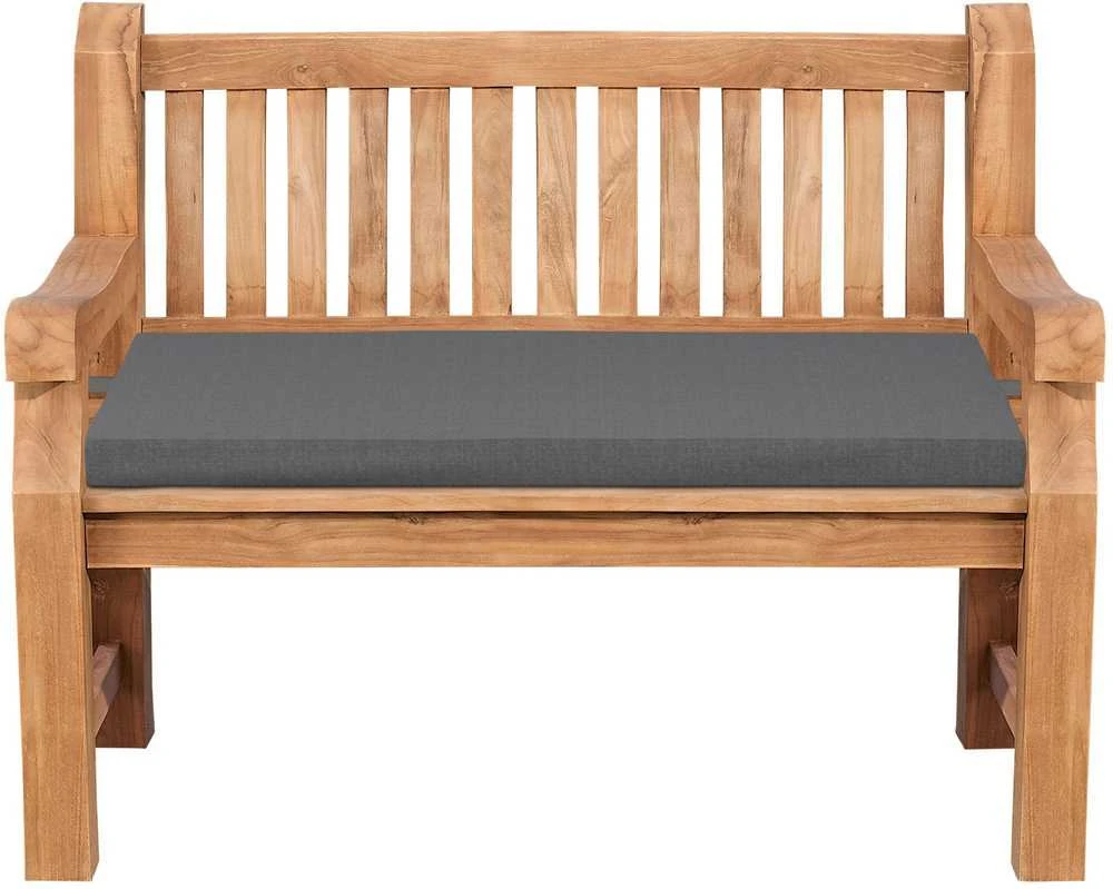 Mville Tiko medžio suoliukas Jackson su sėdimąja pagalvėle, 120 cm, tikmedis