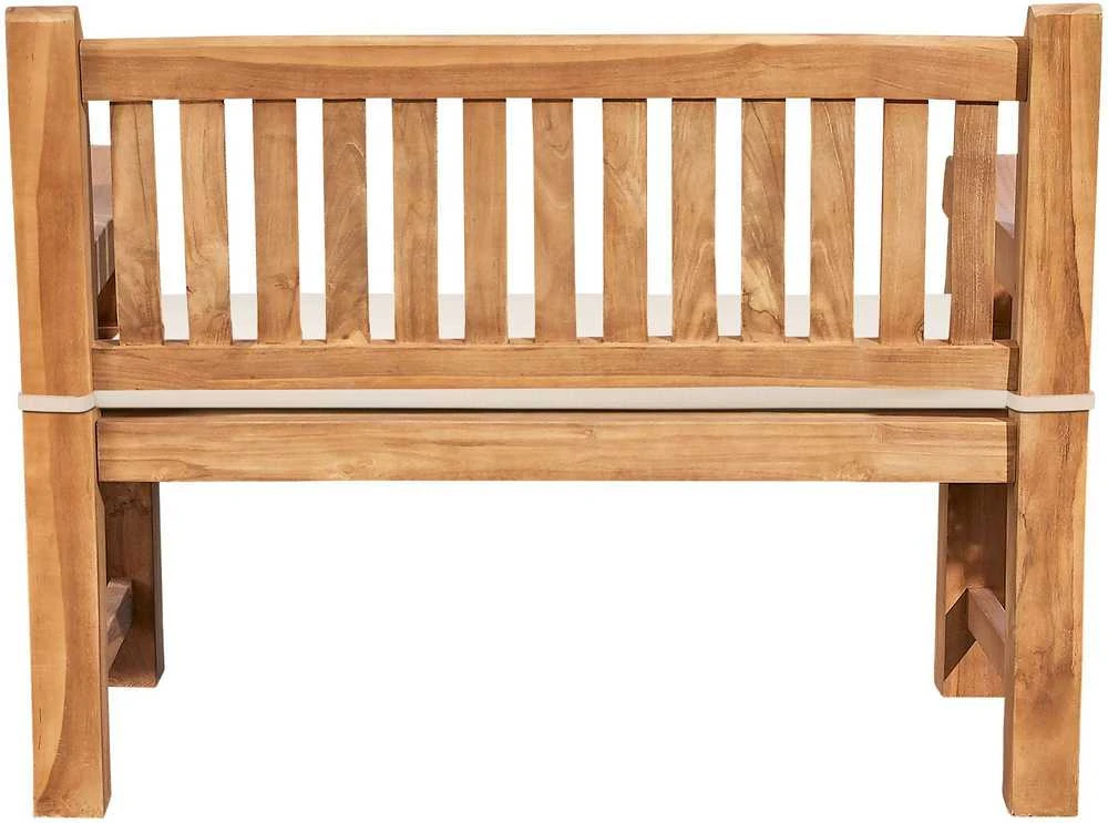 Mville Tiko medžio suoliukas Jackson su sėdimąja pagalvėle, 120 cm, tikmedis