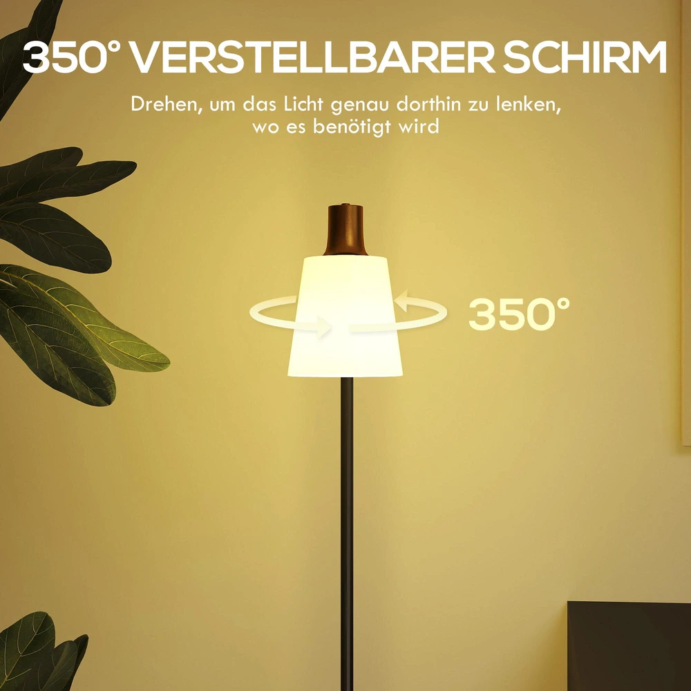 LED grindinis šviestuvas svetainei, 350° pasukama galvutė, 3000K/4000K/6500K spalvų temperatūra, juodas