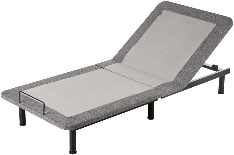Beliani Elektriškai reguliuojamos lovos grotelės BRUNOY 80 x 200 cm pilkos