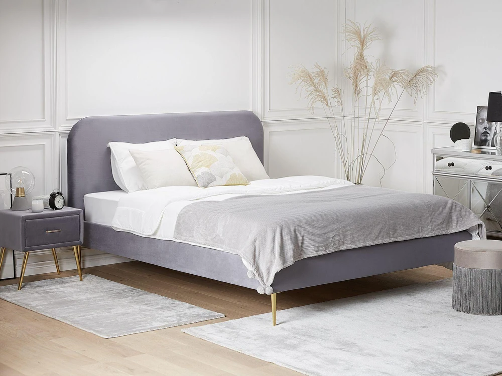 Lova Beliani FLAYAT 180 x 200 cm pilka