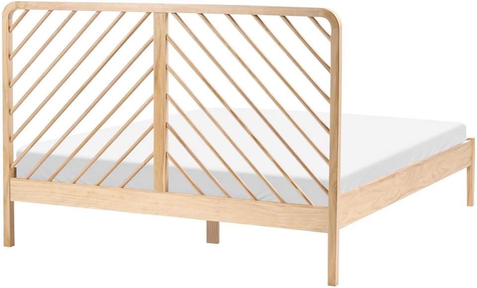 Lova Beliani Lovis iš pušies medienos SEPHOS 160 x 200 cm šviesiai ruda