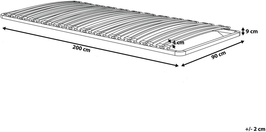 Beliani Lovos grotelės COMBOURG 90 x 200 cm