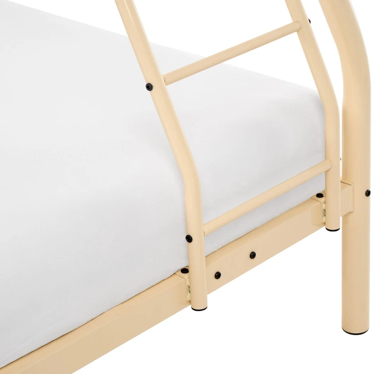 Lova Beliani Metalinis dviaukštis lovos rėmas CHADURIE 90/120 × 200 cm, smėlio spalvos