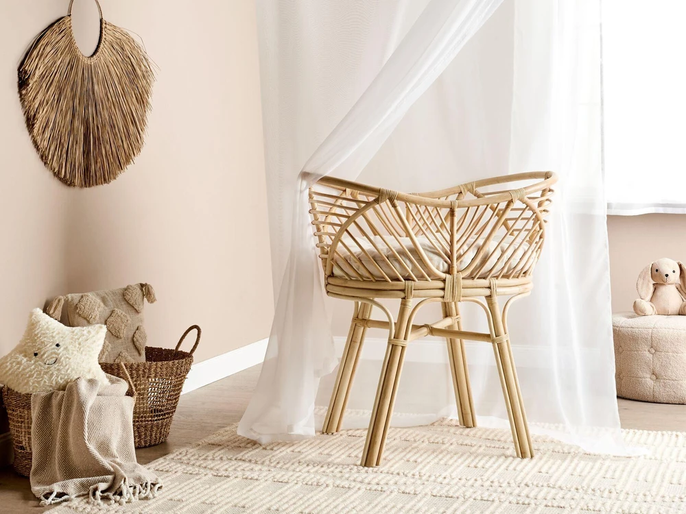 Lova Beliani Vaikiška lovytė Rattan GRUISSAN 50 x 70 cm Natūrali