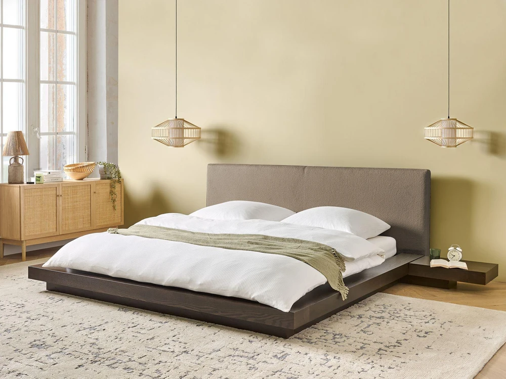 Lova Beliani Vandens lovos Boucle ZEN 180 x 200 cm tamsus uosis