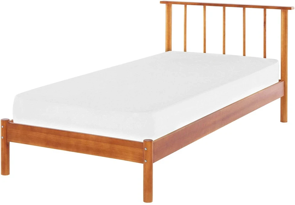 Lova Beliani Viengulė lovos rėmas BARRET 90 x 200 cm, ruda, pušies mediena