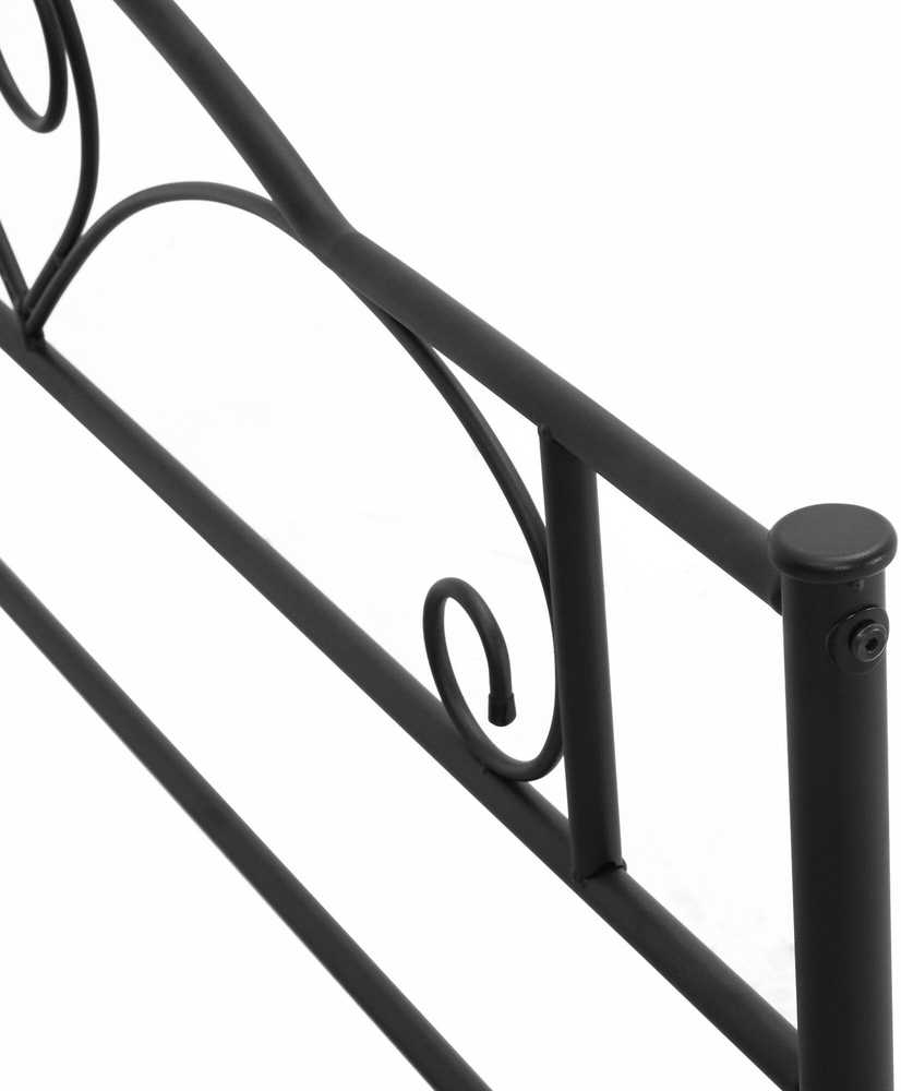 Lova HOMCOM Metalinis lovos rėmas su galvūgaliu, 300 kg keliamoji galia, 145I x 211P x 106A cm, juodas