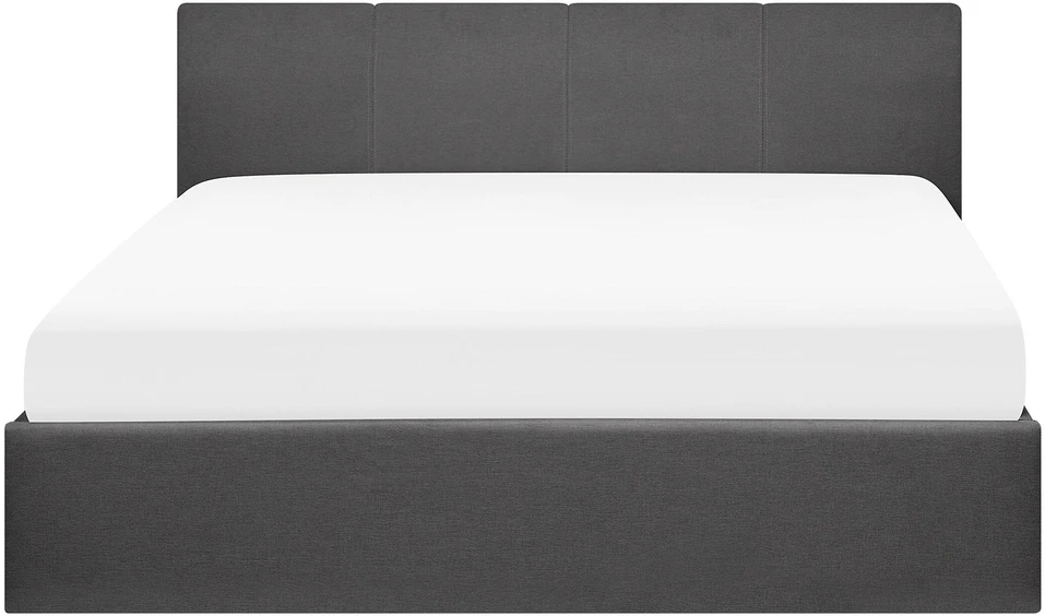 Lova su patalynės dėže Beliani ORBEY, pilka, 160 x 200 cm