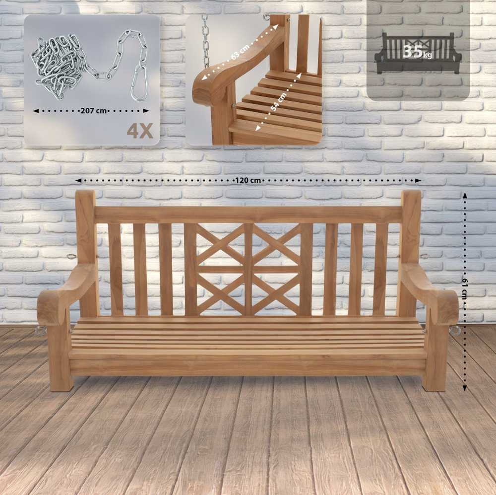 Mville Sodo sūpynių suoliukas Ferma 120 cm